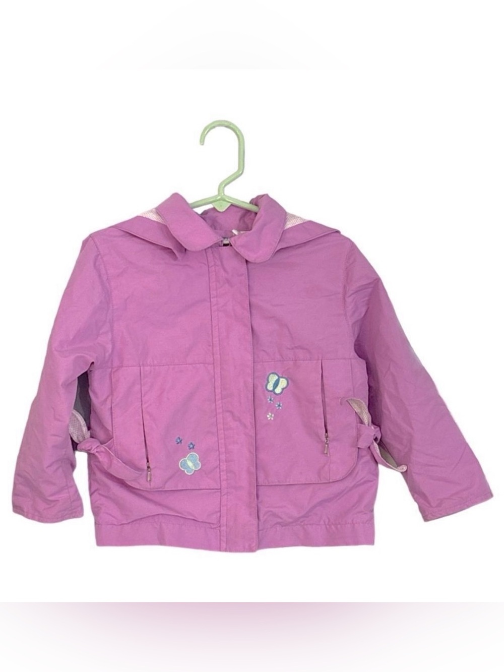 KRU | Toddler GIRLS Purple White Lined Spring Fall Lightweight Jacket Size 2T